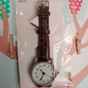 Vintage Tortoise Shell Strap Plain Face Watch
